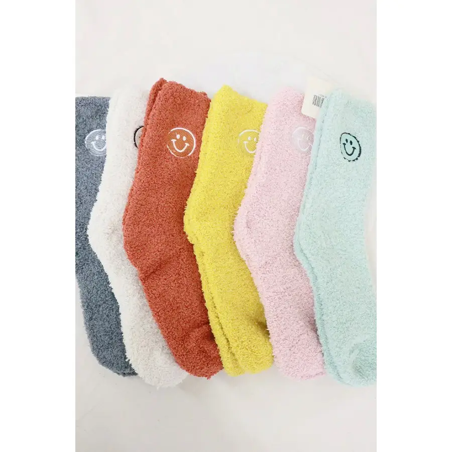 Plush & Cozy Smiley Socks