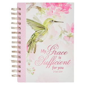 Journal Wirebound Pink My Grace 2 Cor. 12:9