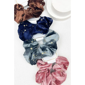 Shooting Stars Velvet Hair Scrunchie