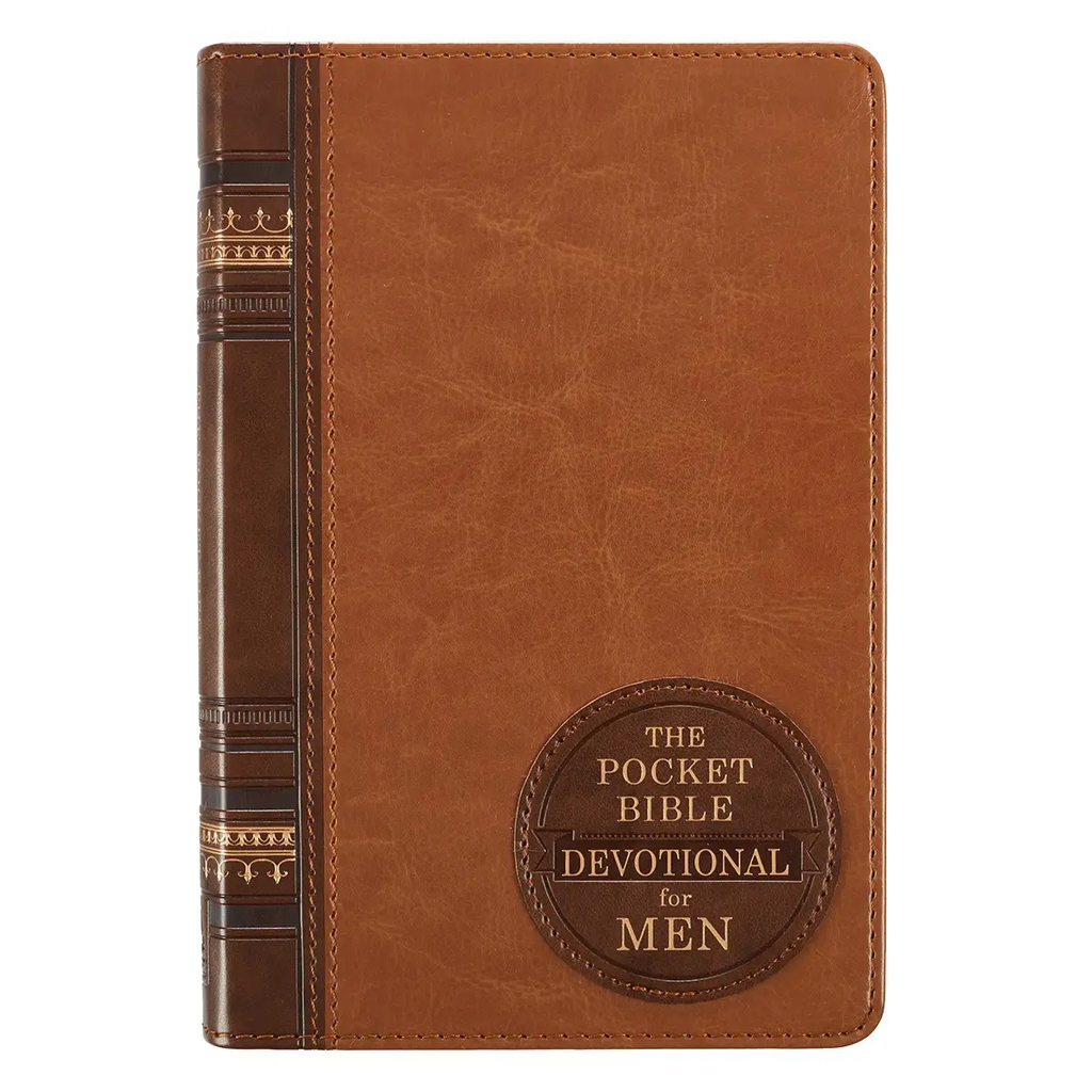 Pocket Bible Devotional For Men Faux Leather