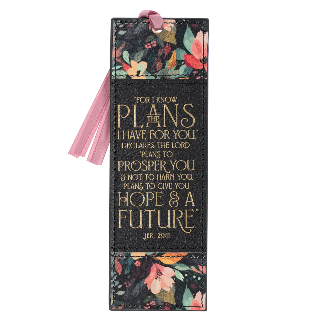 I Know The Plans Faux Leather Bookmark