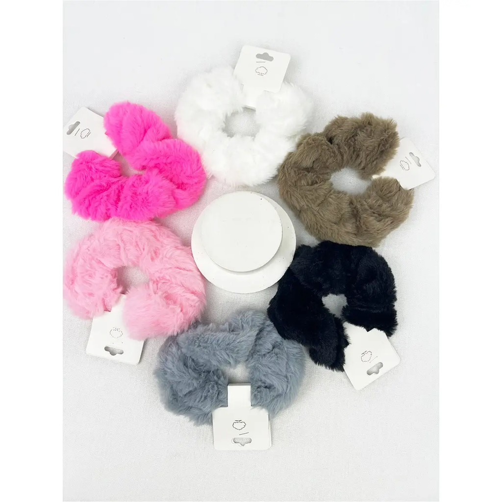 Large Faux Fur Hair Scrunchie