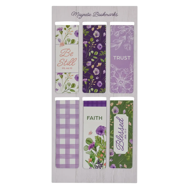 Magnetic Bookmark Set Purple Meadow