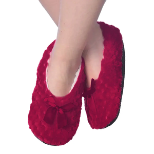 Sherpa Embossed Fuzzy Slipper Socks