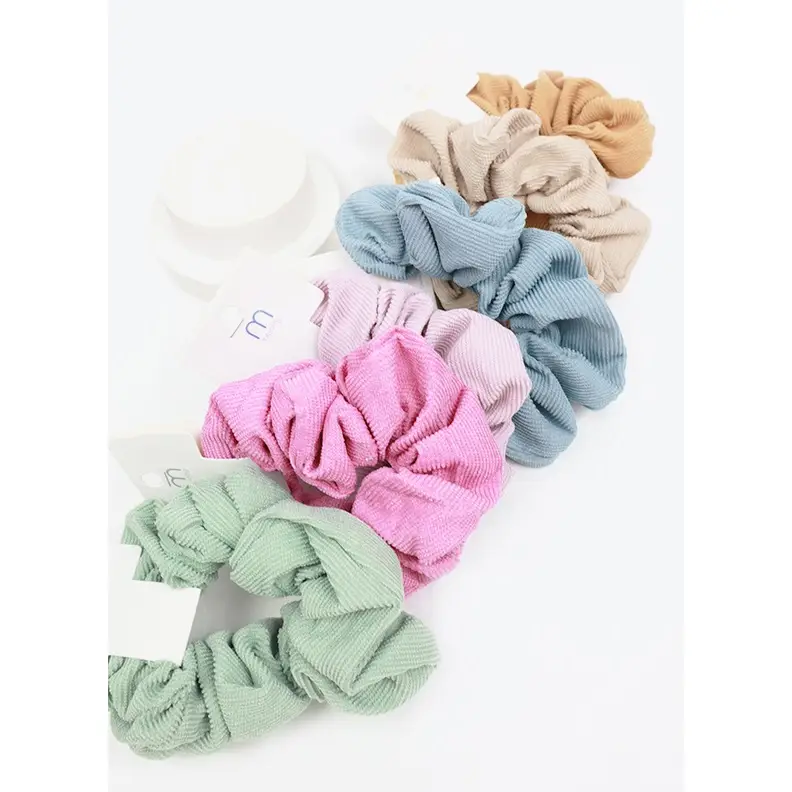 Soft Color Corduroy Scrunchie