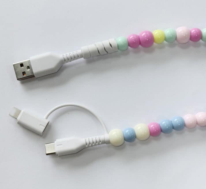 Connected In Style 3 FT Beaded iPhone Charger Cable