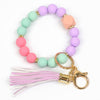 Girl Boss Silicone Beaded & Tassel Keychain Bracelet