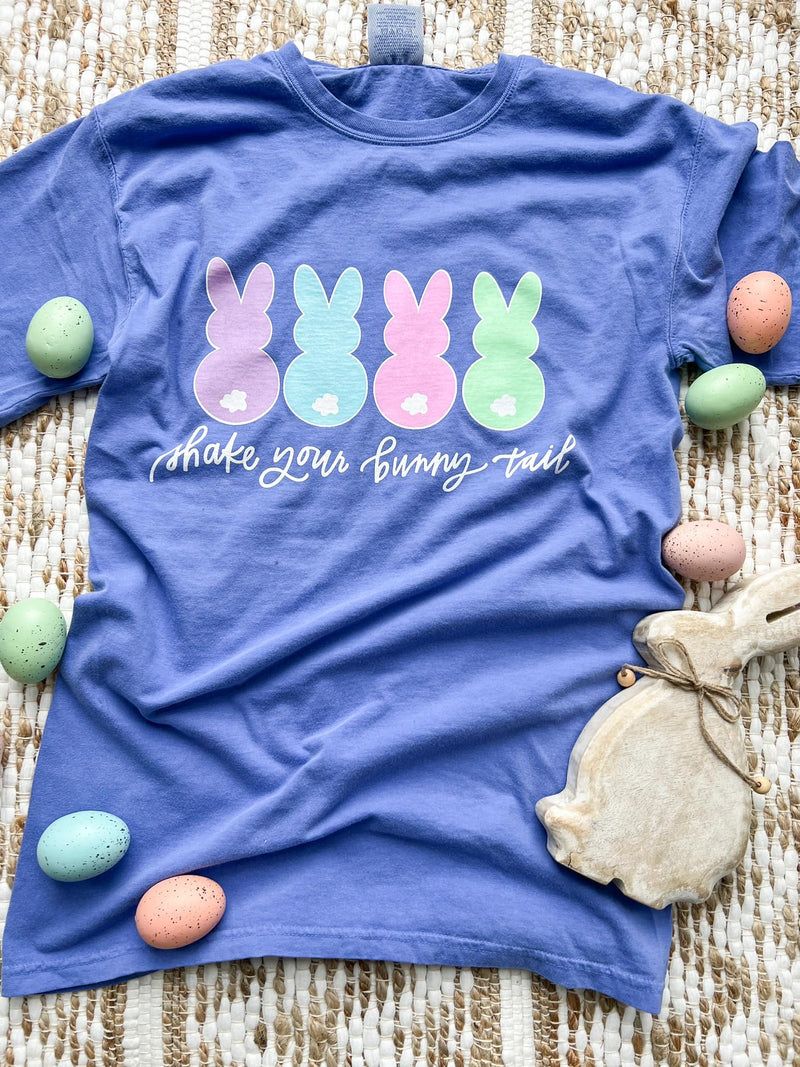 Shake Your Bunny Tail Deep Blue Tee