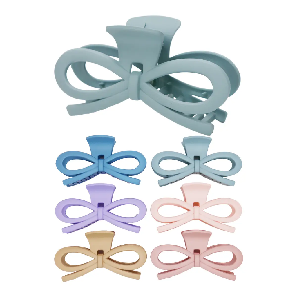 Classic Bow Matte Hair Claw Clip