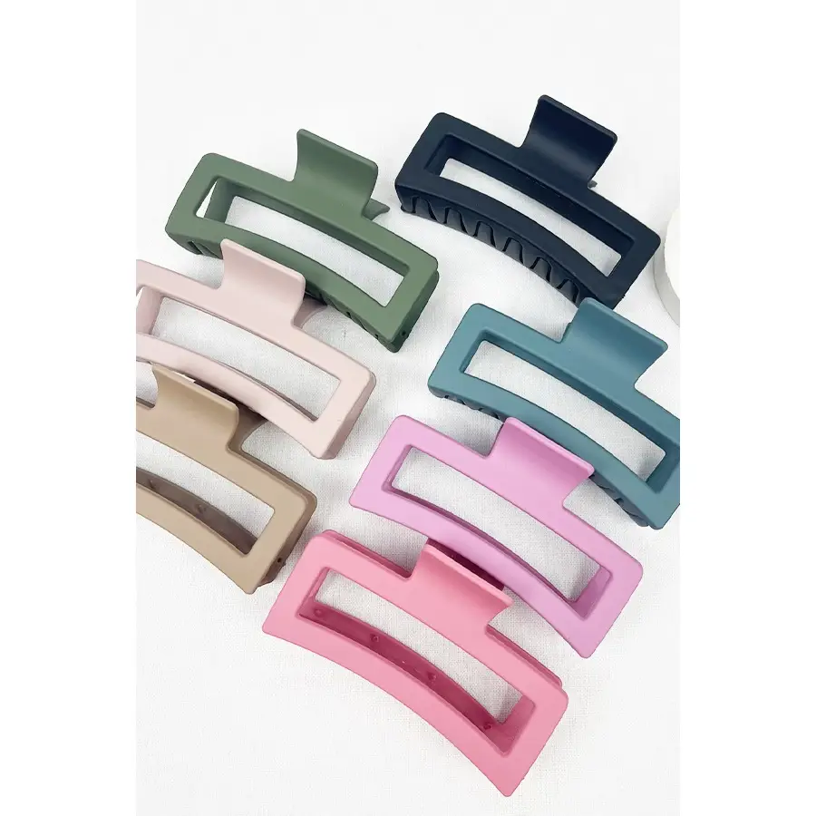 Bright Tone Jumbo Matte Hair Claw Clip