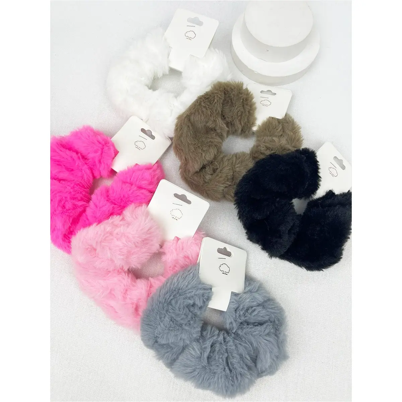 Large Faux Fur Hair Scrunchie