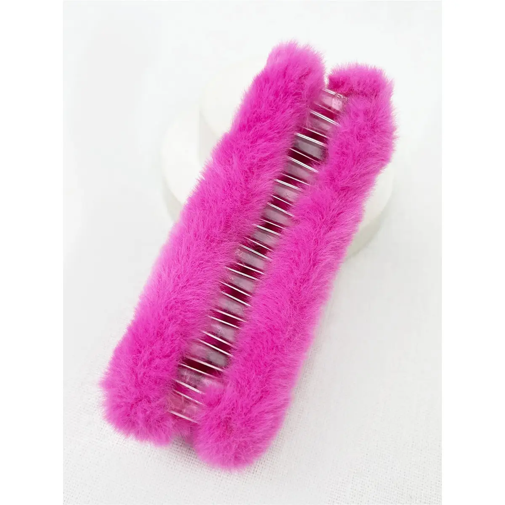 Large Faux Fur Hair Claw Clip