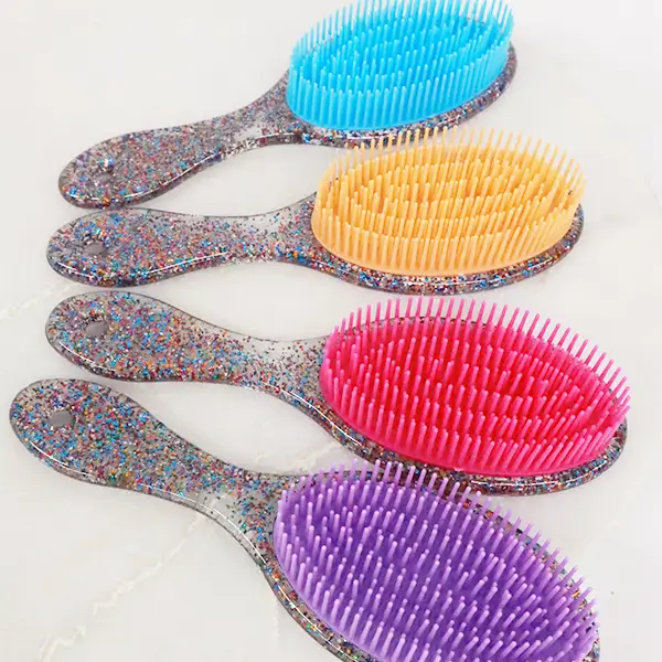 Glitter Hair Brush w/ Mirror