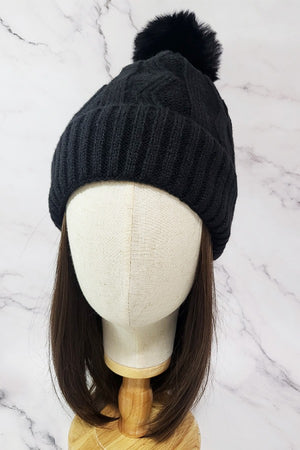 Double Layer Pom Pom Classic Beanie