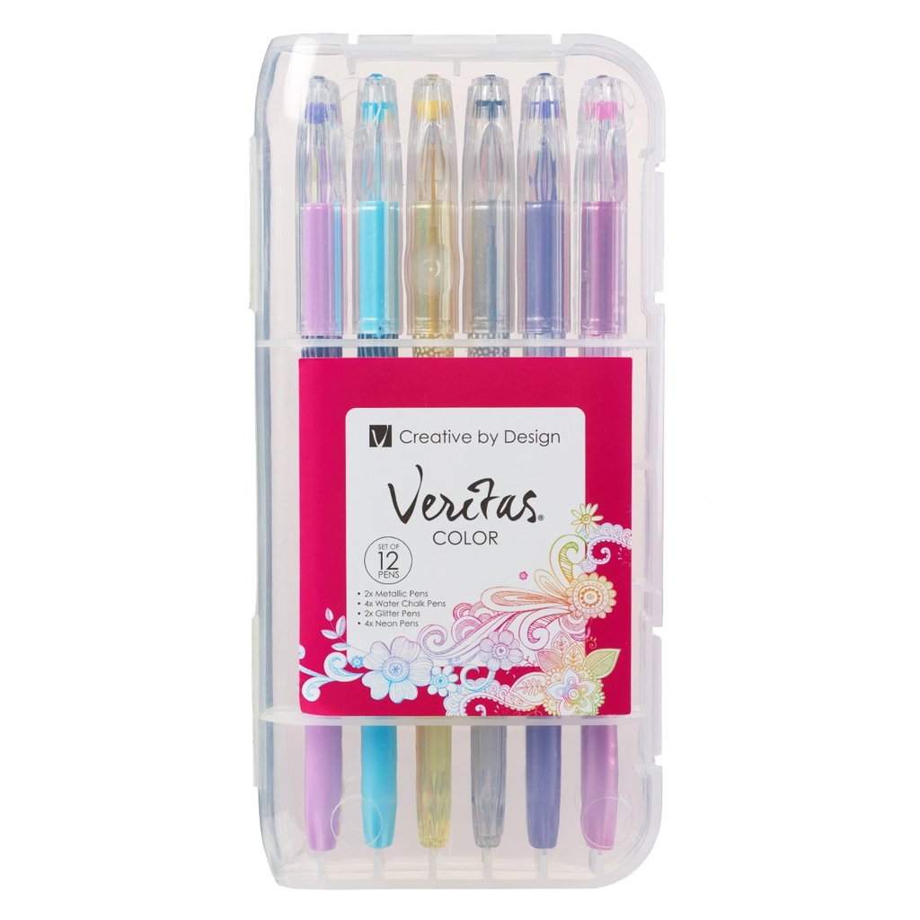 Assorted Gel Pen Set - 12 Pc