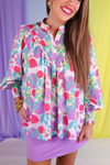 Katie Button Up Pastel Floral Jess Lea Top