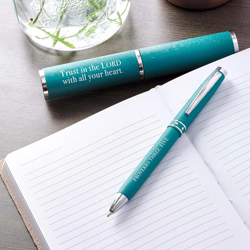 Pen in Case Teal Trust in the Lord Prov. 3:5