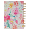 All Things Through Christ Floral Large Wirebound Journal