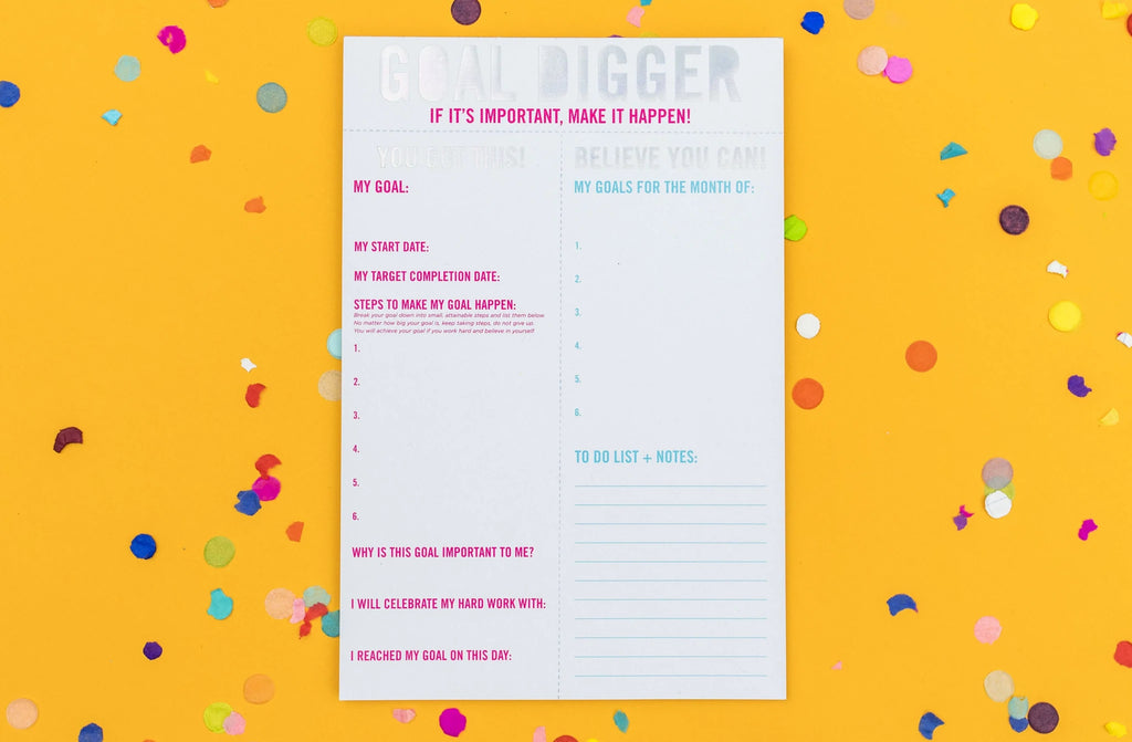 Goal Digger Goal Setting Notepad