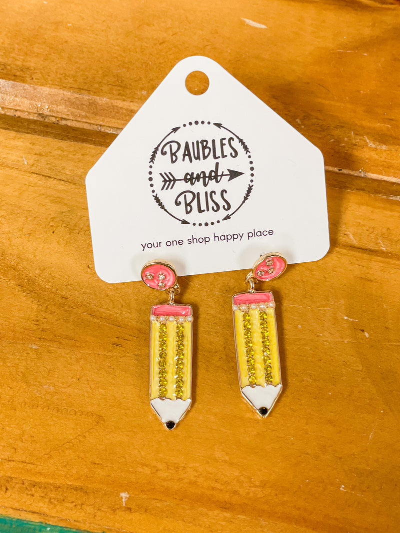 Pencil Me In Earrings