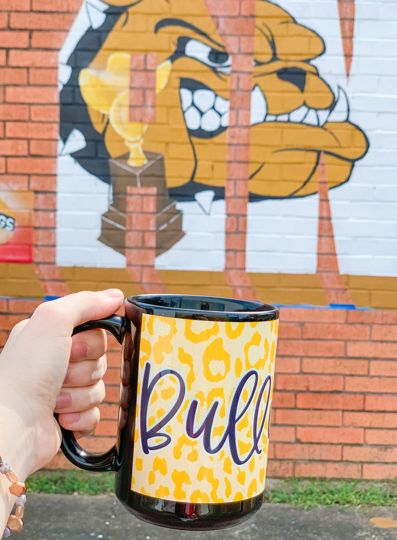 Leopard Wrap Spirit Mug - Bulldogs